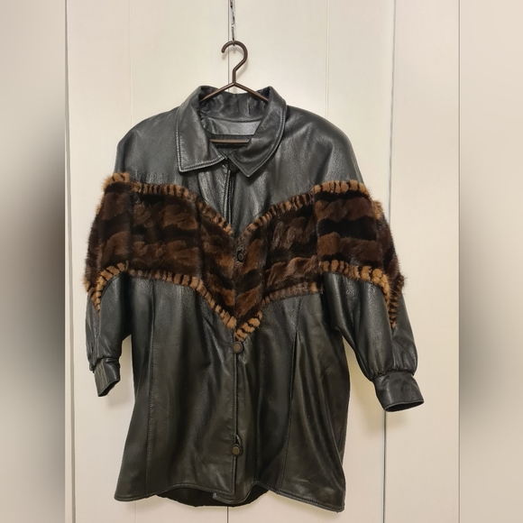 Mink leather jacket - Picture 2 of 5